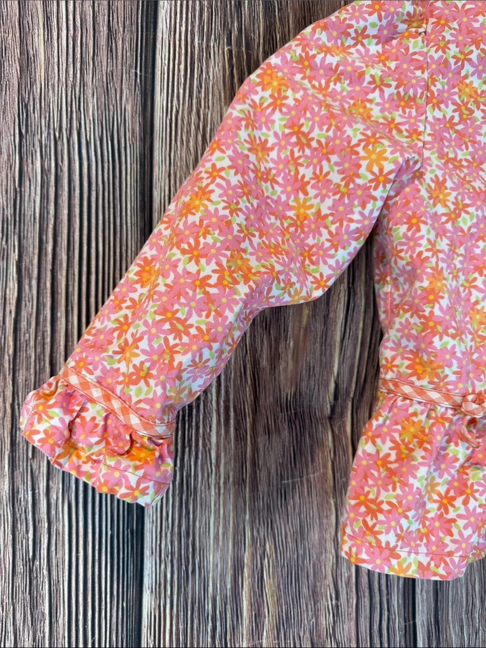 Gymboree Freshly Picked Floral Jacket Ruffled Hem Cuffs Bows
